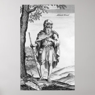 Affiche Un druide britannique, gravé en van der Gucht,