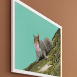 Affiche Un écureuil souffle une bulle photo d'un animal<br><div class="desc">Ajoutez un peu de plaisir à votre mur avec ce poster original mais mignon. Il présente une photo d'un écureuil gris soufflant une bulle avec un peu de bubblegum rose.</div>