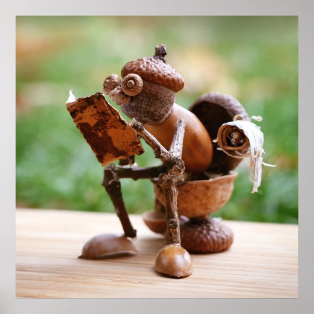 Affiche Un elfe de maïs sur l'affiche des toilettes (Devant)