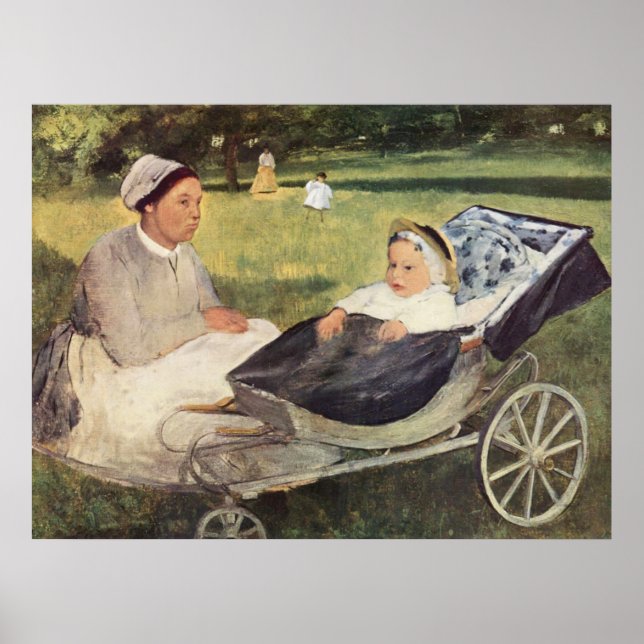 Affiche Un enfant avec des gouvernements - Edgar Degas - c (Devant)