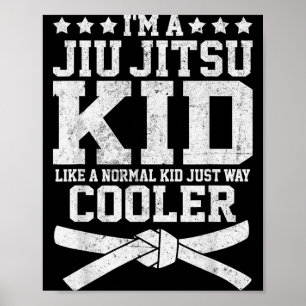 Affiche un enfant de Jitsu drôle BJJ Grappling MMA brésili