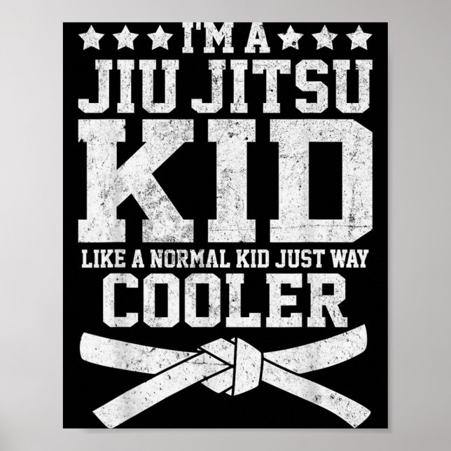 Affiche un enfant de Jitsu drôle BJJ Grappling MMA brésili (Devant)