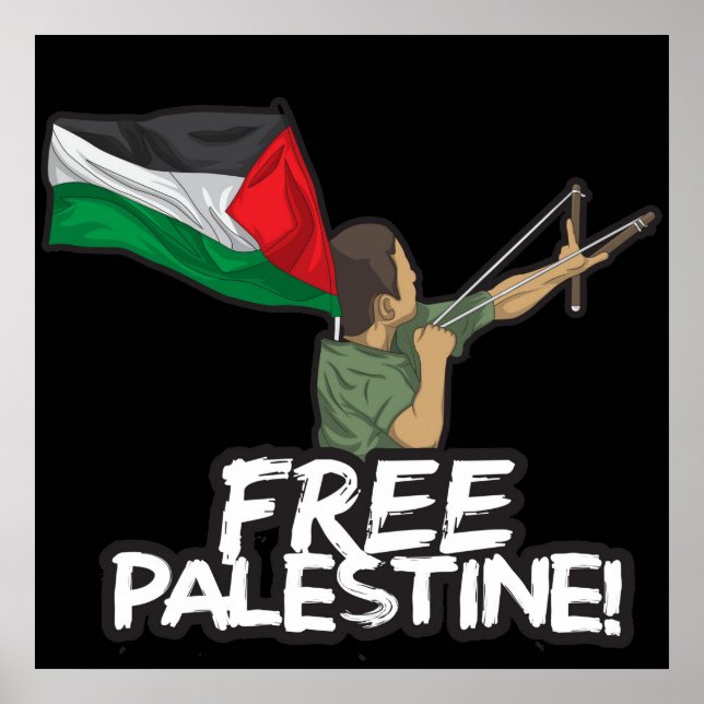 Affiche Un enfant-drapeau du Résister Palestinien Liberté  (Devant)