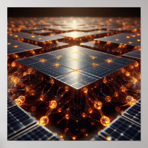 Affiche Un ensemble complexe d'orbes et de composants ambr