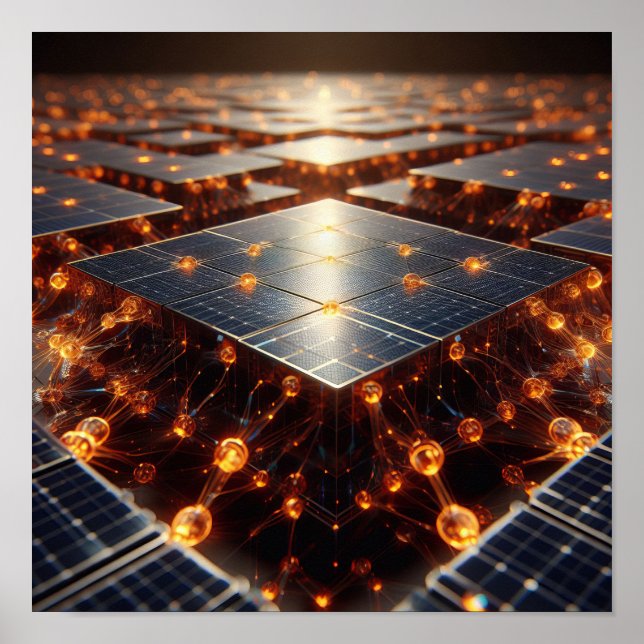 Affiche Un ensemble complexe d'orbes et de composants ambr (Devant)