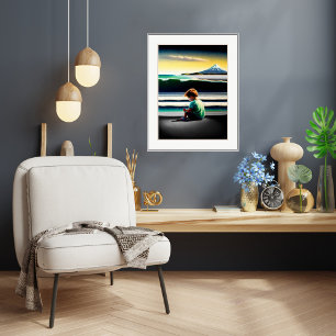 Affiche Un été Taranaki - Art en toile Imprimer