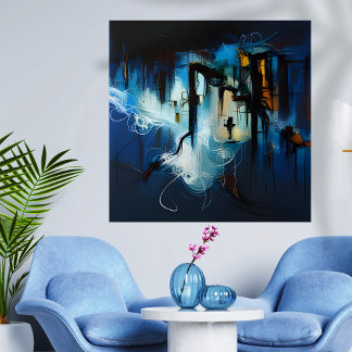 Affiche Un Expressionnisme Abstrait éolien gelé