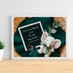 Affiche Un faire-part de grossesse en panier Neutre confor