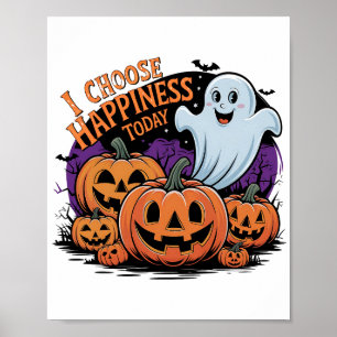 Affiche Un fantôme d'Halloween Vintage, illustration Citro
