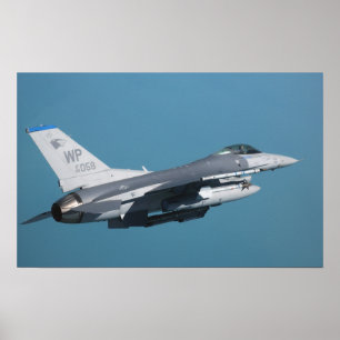 Affiche Un faucon F-16 de combat en vol