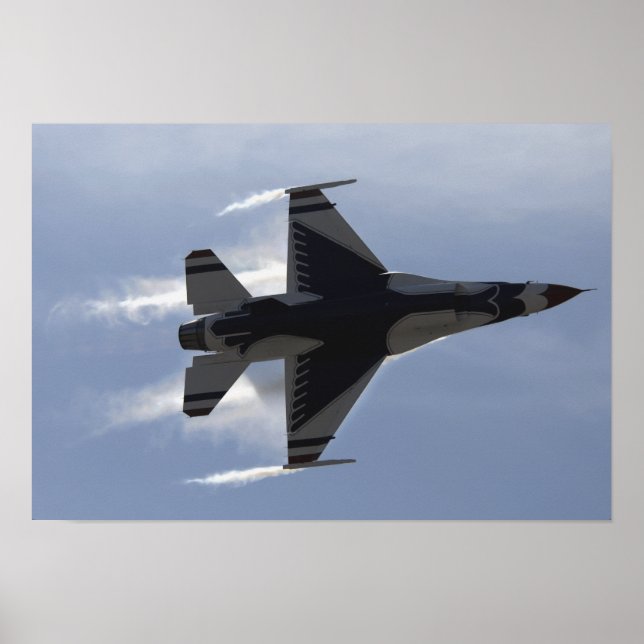 Affiche Un faucon F-16 qui combat tire des G élevés (Devant)