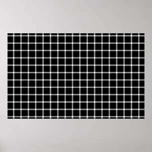 Affiche Un film optique scintillant en grille noire et bla