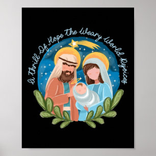 Affiche Un Flot D'Espoir Le Monde las Réjouit De La Nativi