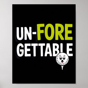 Affiche Un Fore Gettable Golf Pun Drôle de golfeur