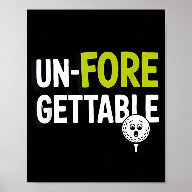 Affiche Un Fore Gettable Golf Pun Drôle de golfeur (Devant)