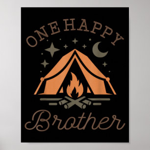 Affiche Un frère campeur heureux 1er anniversaire camping