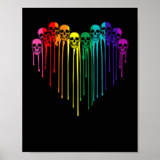 Affiche Un Gay pride LGBT A Commencé Son Drapeau Crâne Coe