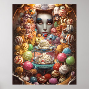 Affiche Un glacier coloré plein de choses