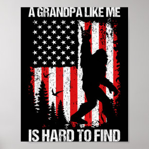 Affiche Un Grand-Père Comme Bigfoot Papa Est Dur à Trouver