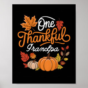 Affiche Un Grand-Père Remercié Automne Automne Chute Thank