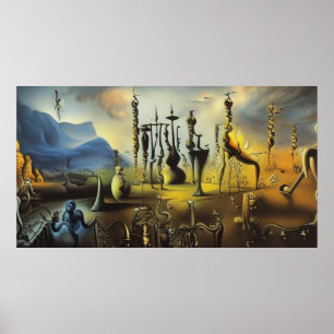 Affiche Un grand surréaliste abstrait moderne