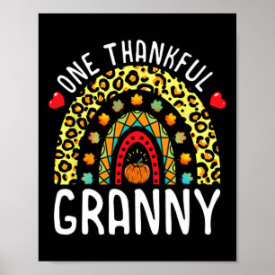 Affiche Un Granny Thanksgiving Rainbow Leopard F