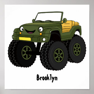 Affiche Un Green Monster truck