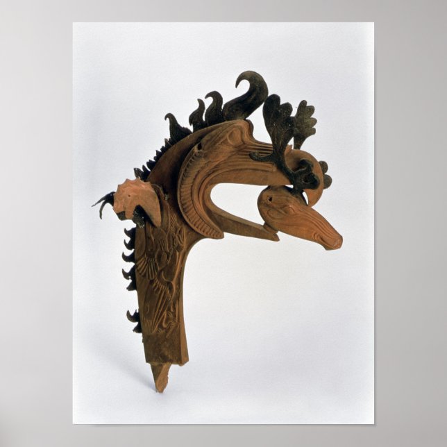 Affiche Un griffon tenant un cerf dans son bec (Devant)
