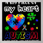Affiche Un gros morceau de mon coeur a l'autisme<br><div class="desc">Un gros morceau de mon coeur a l'autisme</div>