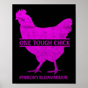 Affiche Un guerrier de la Fibromyalgie de poussin dur - Se