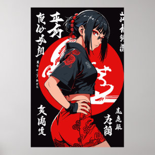 Affiche Un guerrier mystique au clair de lune