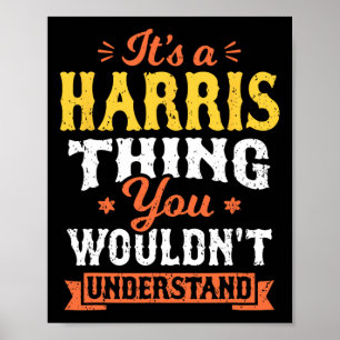 Affiche Un Harris que vous ne comprendriez pas Nom S