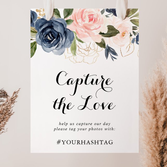 Affiche Un Hashtag Hiver Fleur Élégant Capte l'Amour (Créateur téléchargé)