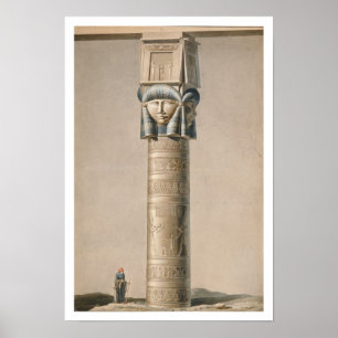 Affiche Un Hathor a dirigé le pilier chez Dendarah,