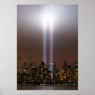 Affiche Un hommage au World Trade Center à New York.