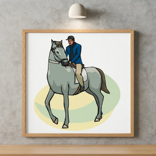 Affiche Un Homme À Cheval