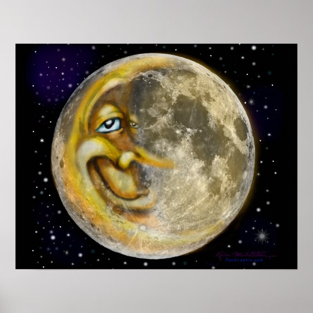 Affiche Un homme à Za Moon (Devant)