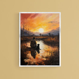 Affiche Un homme avec son meilleur ami, Digital Wall Art