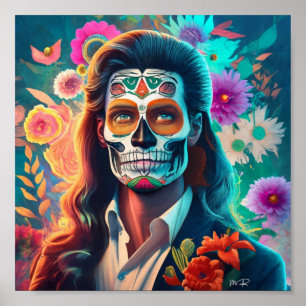 Affiche Un homme célèbre Dia de Los Muertos