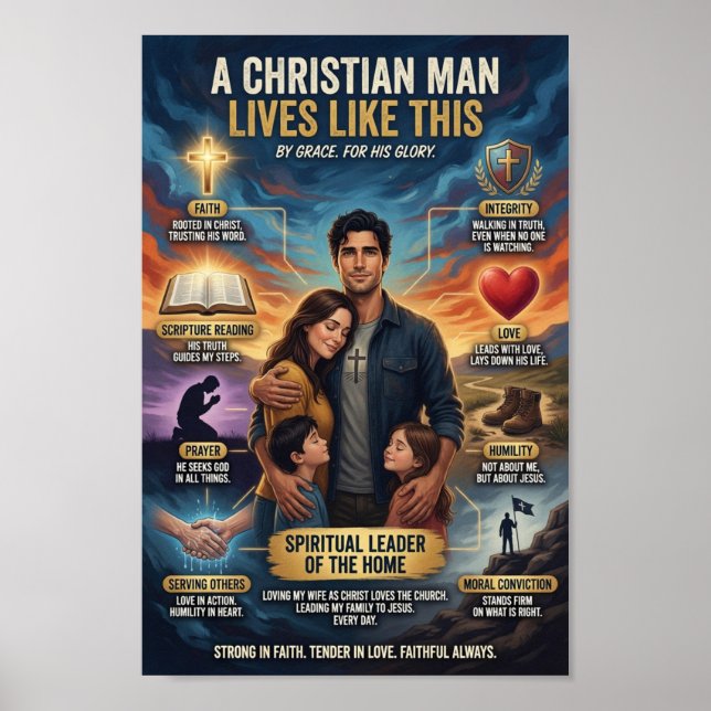 Affiche Un homme chrétien vit comme ça (Devant)