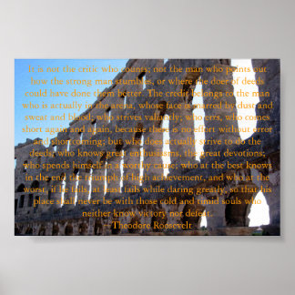 Affiche Un homme dans l'arène par Theodore Roosevelt