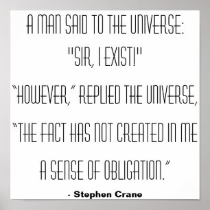 Affiche Un homme dit à l'Univers...