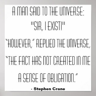 Affiche Un homme dit à l'Univers...