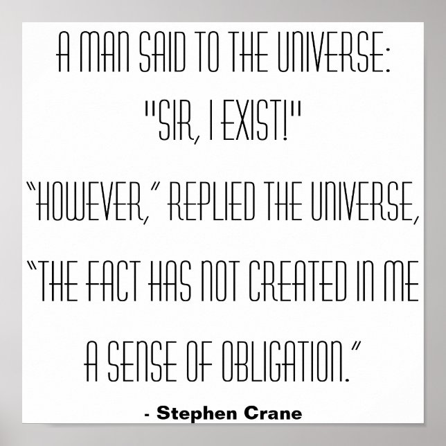 Affiche Un homme dit à l'Univers... (Devant)