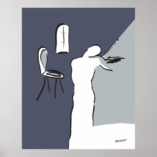 Affiche Un Homme Joue Du Violon. (Devant)