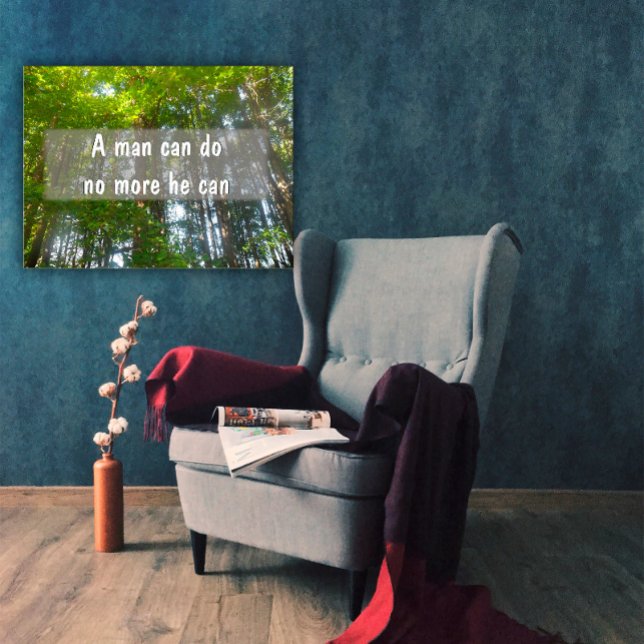 Affiche Un homme ne peut pas faire plus il peut Inspiratio (Créateur téléchargé)