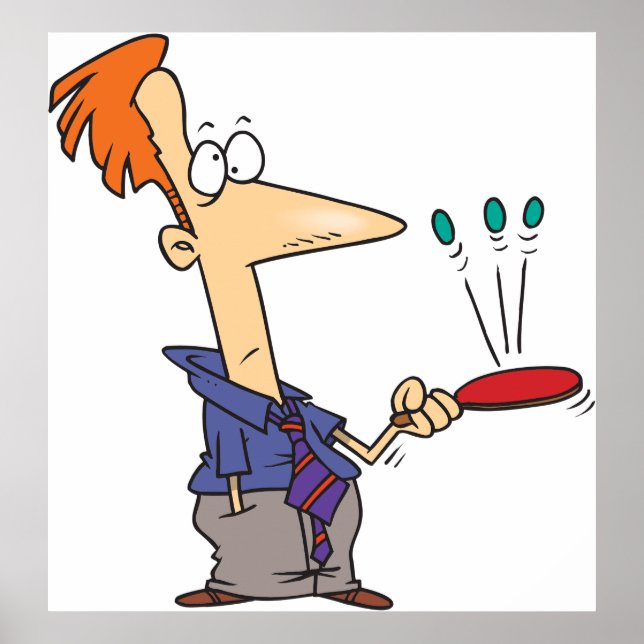 Affiche Un Homme Qui Tire Des Boules Sur Une Chauve (Devant)