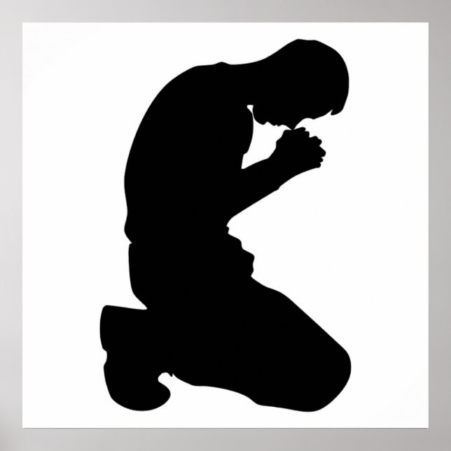 AFFICHE UN HOMME S'ENNUYANT DANS LA PRIÈRE (Devant)