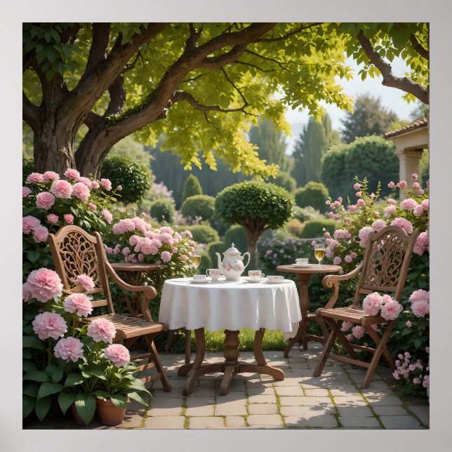 Affiche Un jardin calme en journée (Devant)