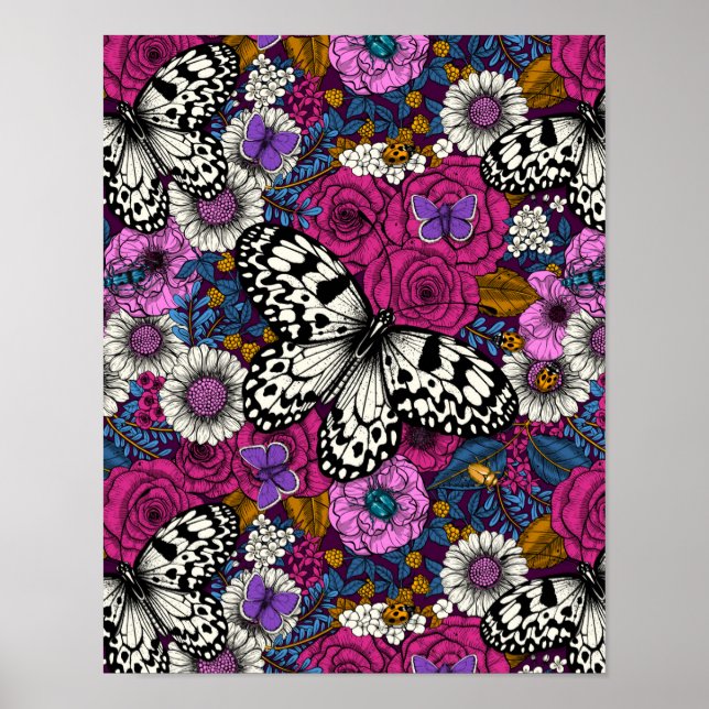 Affiche Un jardin coloré II (Devant)